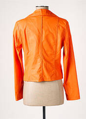 Veste simili cuir orange APRIL VINTAGE pour femme seconde vue