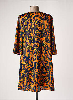 Robe courte manches 3/4 manches 3/4 marron RUE DES ABBESSES femme
