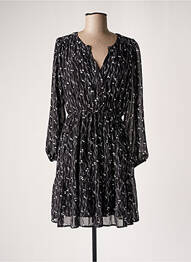 Robe mi-longue imprimé fantaisie manches longues noir Y'COO femme