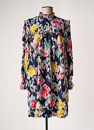 Robe courte manches longues manches longues bleu JUBYLEE femme