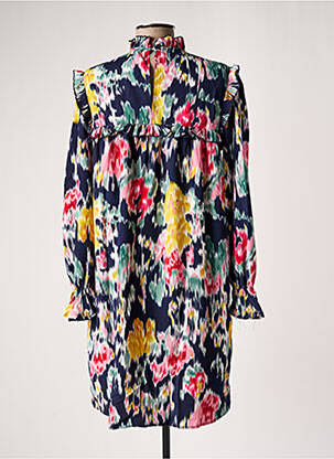 Robe courte manches longues manches longues bleu JUBYLEE femme