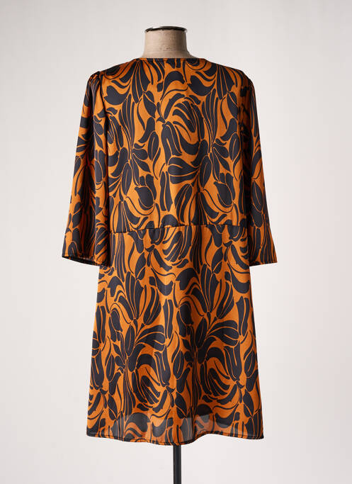 Robe courte marron RUE DES ABBESSES pour femme