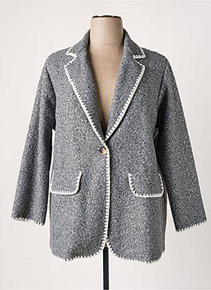 Manteau court gris MINA ROSA pour femme