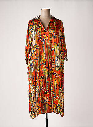 Robe longue orange SENES pour femme