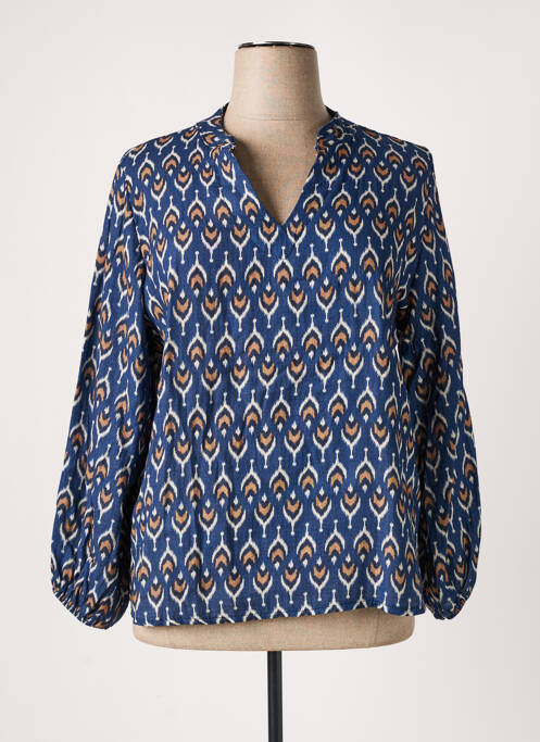 Blouse bleu MADE IN ITALY pour femme