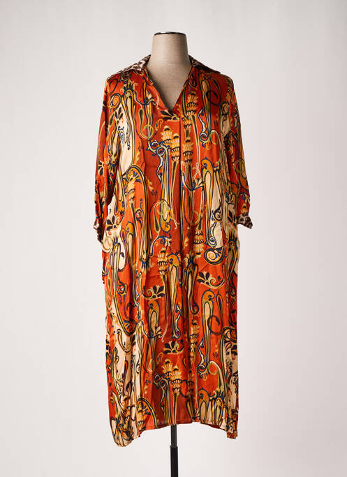 Robe longue orange SENES pour femme