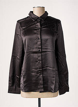 Chemisier coupe fluide manches longues noir LILI & LALA femme