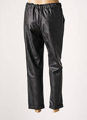 Pantalon 7/8 taille haute taille haute noir AROMA femme
