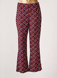 Pantalon flare taille élastique taille normale violet SEASON femme