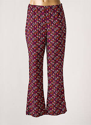 Pantalon flare taille élastique taille normale violet SEASON femme