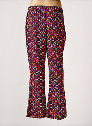 Pantalon flare taille élastique taille normale violet SEASON femme