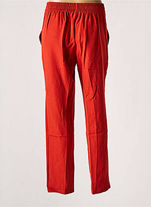 Pantalon droit stretch taille normale orange AKOZ femme
