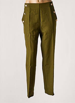 Pantalon droit vert AKOZ pour femme