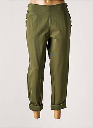 Pantalon droit vert C'MELODIE pour femme