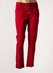 Pantalon slim rouge KAROSTAR pour femme seconde vue