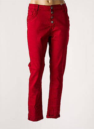 Pantalon slim rouge KAROSTAR pour femme
