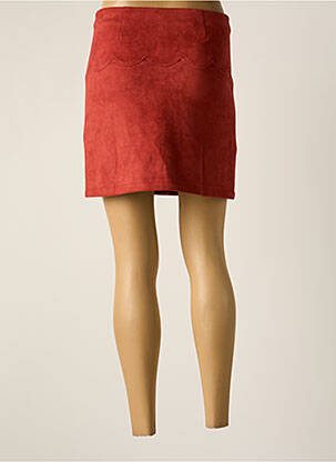 Jupe courte coupe droite orange Y'COO femme