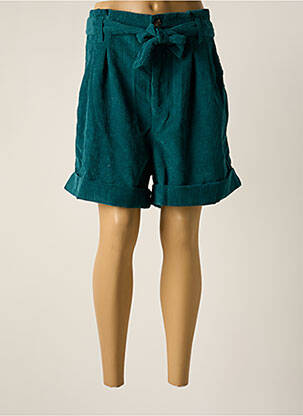 Bermuda taille haute taille haute vert FEELHOO femme