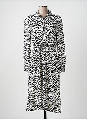 Robe mi-longue manches longues manches longues blanc STREET ONE femme