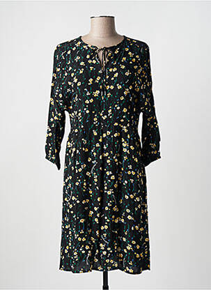 Robe mi-longue coupe fluide manches longues noir STREET ONE femme