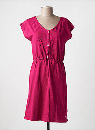Robe mi-longue manches courtes manches courtes violet KATMAI femme