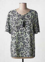 Blouse imprimé fleurs manches courtes vert YEST femme