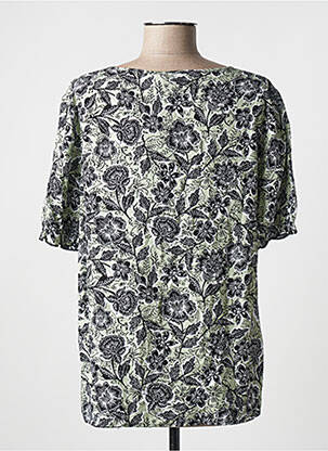 Blouse imprimé fleurs manches courtes vert YEST femme