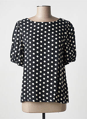 Top coupe fluide manches courtes noir KAFFE femme