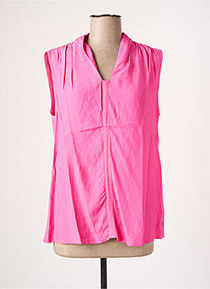 Top coupe cintrée sans manche rose YEST femme