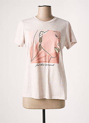 T-shirt rose KAFFE pour femme