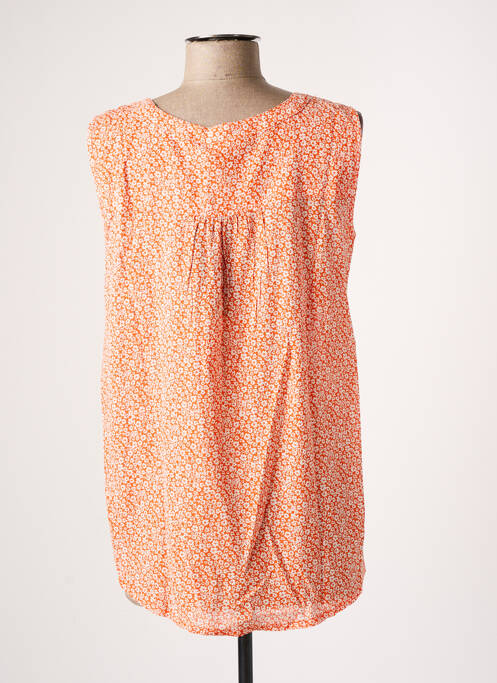 Top orange KAFFE pour femme