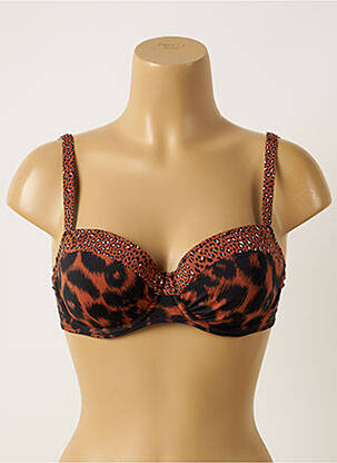 Haut de maillot de bain stretch haut soutien-gorge emboitant marron MARIE JO femme