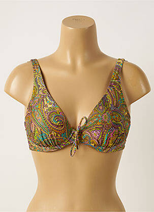 Haut de maillot de bain stretch haut triangles jaune PRIMADONNA femme