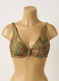Haut de maillot de bain stretch haut triangles jaune PRIMADONNA femme