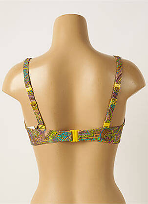 Haut de maillot de bain stretch haut triangles jaune PRIMADONNA femme