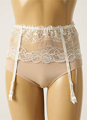 Guêpière/porte-jarretelle bretelles élastiquées ajustables beige MARIE JO femme