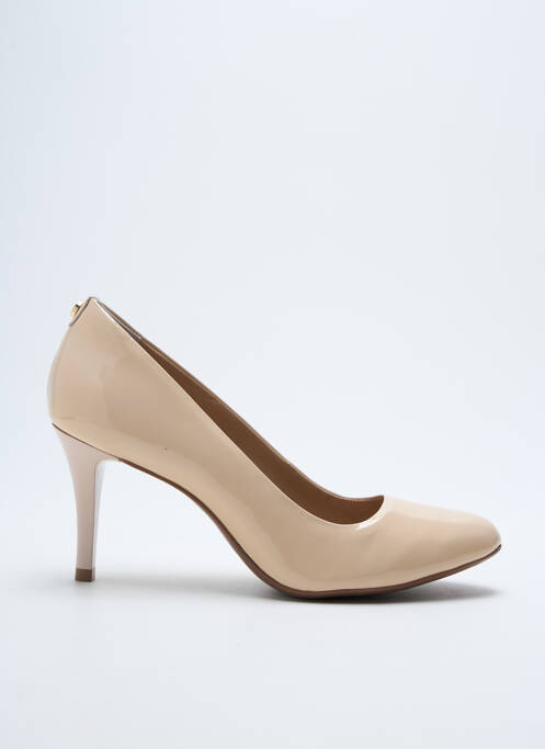 Escarpins matière lisse talon de 7 à 9cm beige JORGE BISCHOFF femme