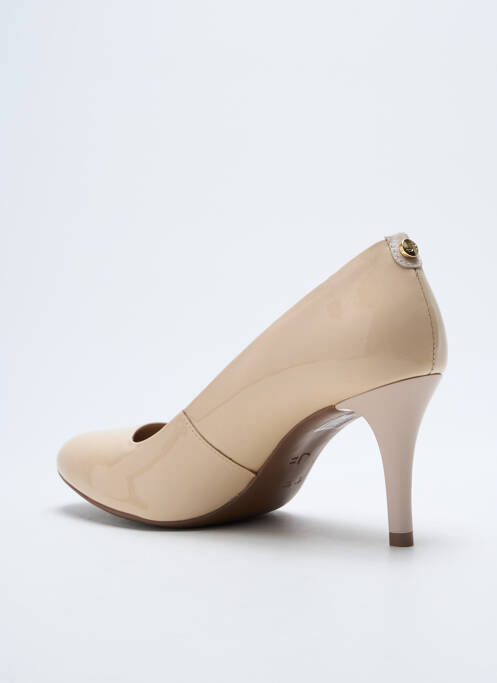 Escarpins matière lisse talon de 7 à 9cm beige JORGE BISCHOFF femme