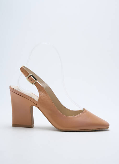 Escarpins fermeture boucle(s) talon de 7 à 9cm beige LODI femme