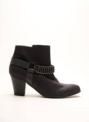 Bottines/boots tissage satiné talon de 4 à 6cm noir FUGITIVE BY FRANCESCO ROSSI femme