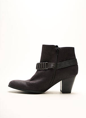 Bottines/boots tissage satiné talon de 4 à 6cm noir FUGITIVE BY FRANCESCO ROSSI femme