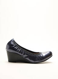 Ballerines matière lisse talon de 4 à 6cm bleu FUGITIVE BY FRANCESCO ROSSI femme