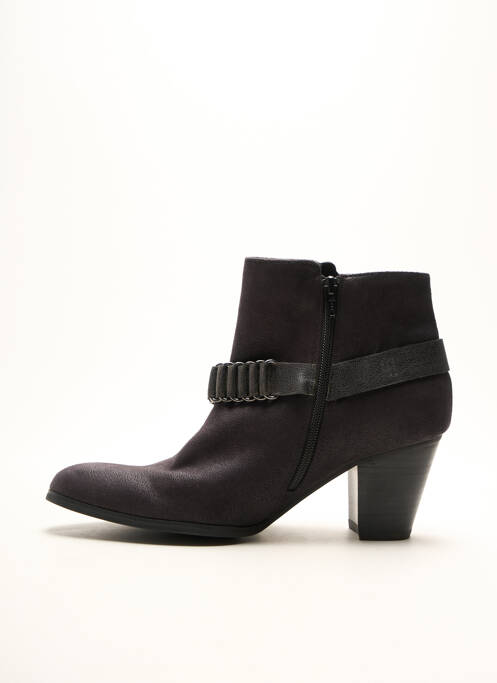 Bottines/boots tissage satiné talon de 4 à 6cm noir FUGITIVE BY FRANCESCO ROSSI femme