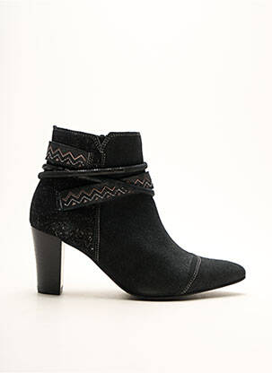 Bottines/boots bout pointu talon de 7 à 9cm noir FUGITIVE BY FRANCESCO ROSSI femme