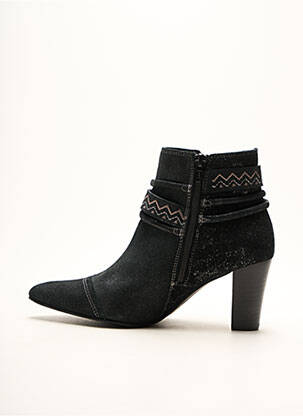 Bottines/boots bout pointu talon de 7 à 9cm noir FUGITIVE BY FRANCESCO ROSSI femme