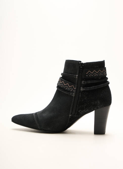 Bottines/boots bout pointu talon de 7 à 9cm noir FUGITIVE BY FRANCESCO ROSSI femme
