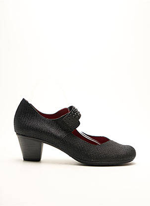 Escarpins tissage satiné talon de 4 à 6cm noir JOSE SAENZ femme