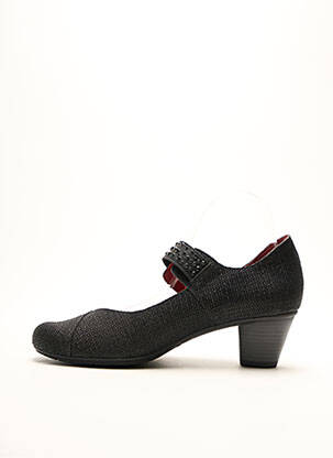 Escarpins tissage satiné talon de 4 à 6cm noir JOSE SAENZ femme
