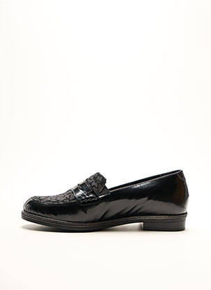 Mocassins bout rond talon plat jusqu'à 3cm noir REMONTE femme