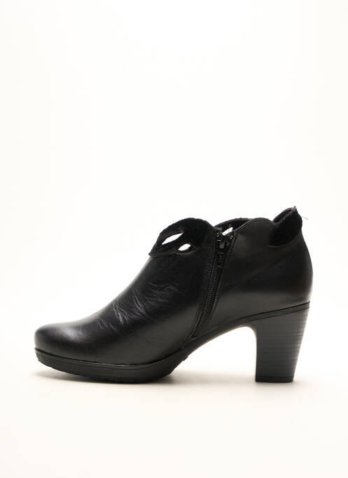 Bottines/boots tissage satiné talon de 4 à 6cm noir JOSE SAENZ femme